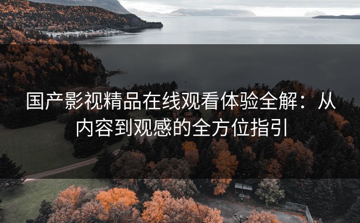 国产影视精品在线观看体验全解：从内容到观感的全方位指引